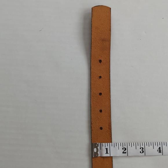 Vintage Chaucer Harness Leather Belt w/Western Buckle 26 Brown - Picture 7 of 16